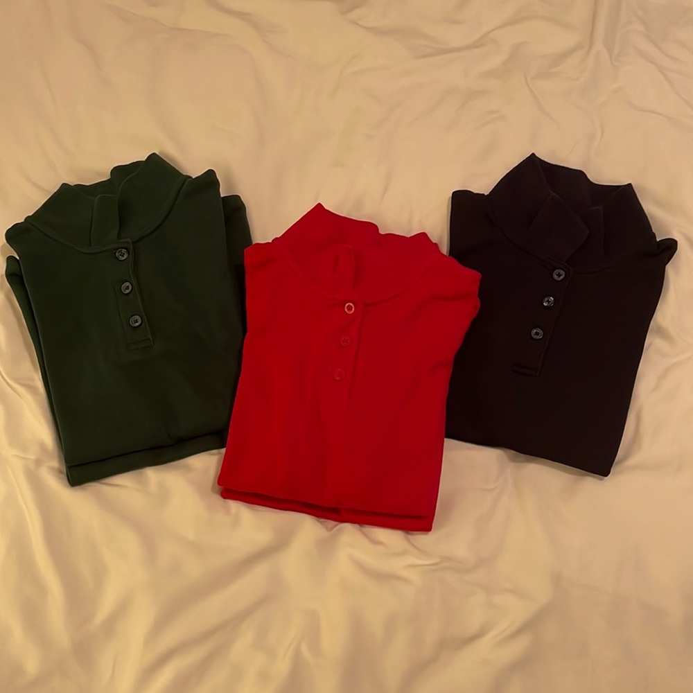 George Girls Uniform Polos (5) Red Navy Hunter Green size 6 NWOT